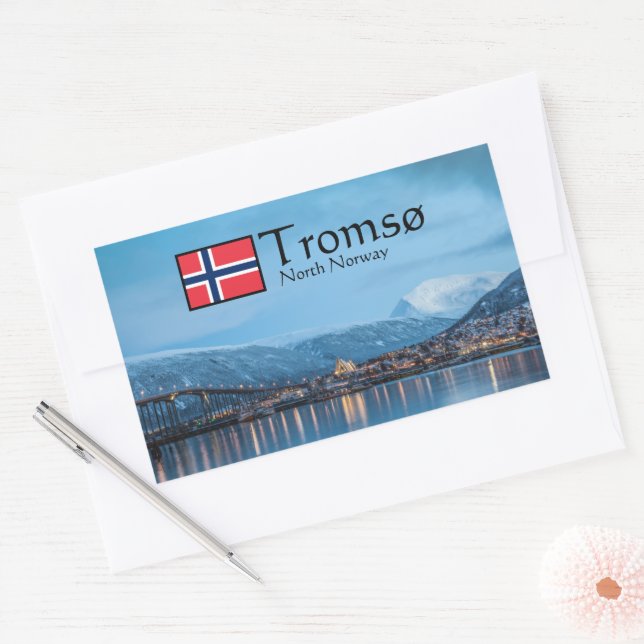 Tromso Norwegen Rechteckiger Aufkleber (Umschlag)