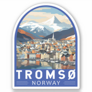 Tromso Norwegen Reisen Vintag Aufkleber