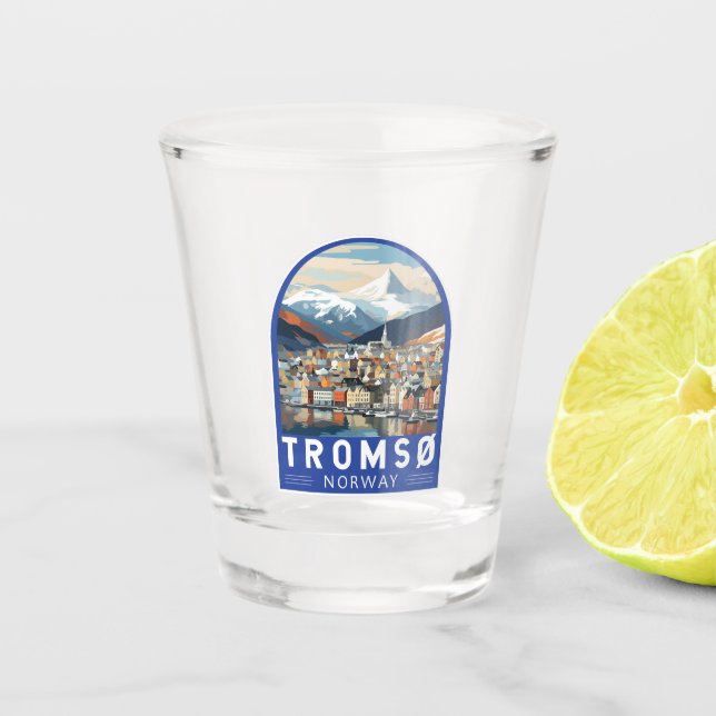 Tromso Norwegen Reisen Vintag Schnapsglas (Vorderseite)