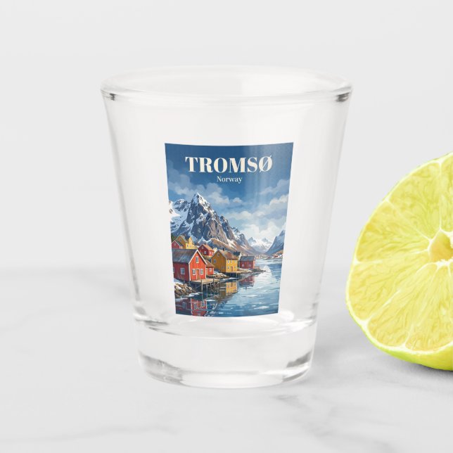 Tromsø Norwegen Schnapsglas (Vorderseite)