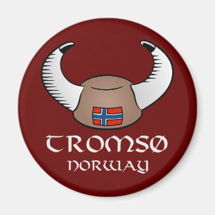 Tromso Norwegen Viking Hat Magnet