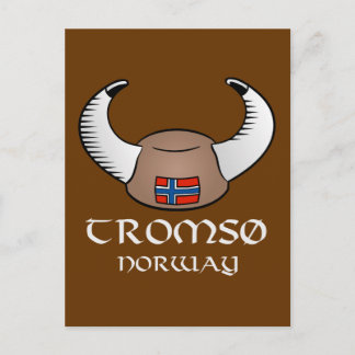 Tromso Norwegen Viking Hat Postkarte