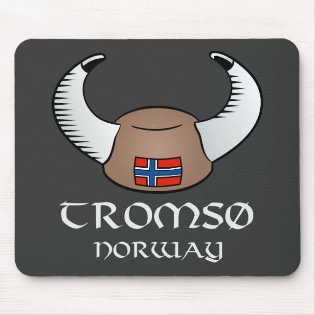 Tromso Norwegen Viking Hut Mousepad (Vorne)