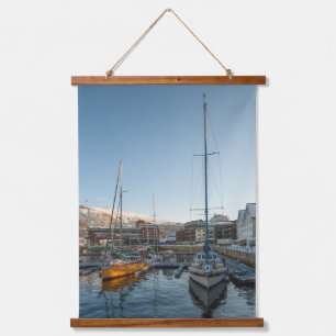 Tromso Norwegen Wandteppich Mit Holzrahmen