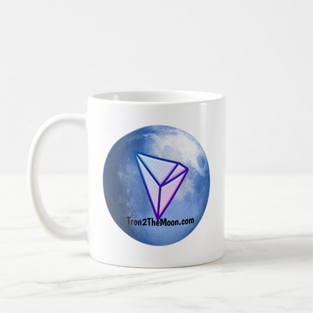Tron2theMoon für Fans von Tron-Kryptowährung Kaffeetasse (Links)