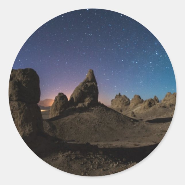 Trona and the Milky Way Runder Aufkleber (Vorderseite)