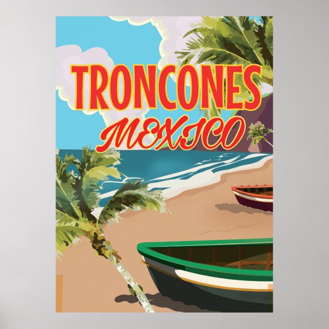 Troncones Beach Mexico Reiseplakat Poster (Vorne)