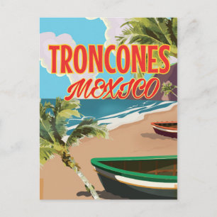 Troncones Beach Mexiko Reiseplakat Postkarte