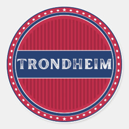 Trondheim City Pride Emblem – Norwegian Identity Runder Aufkleber