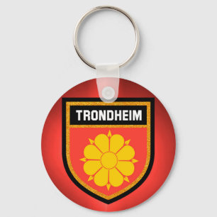 Trondheim-Flagge Schlüsselanhänger