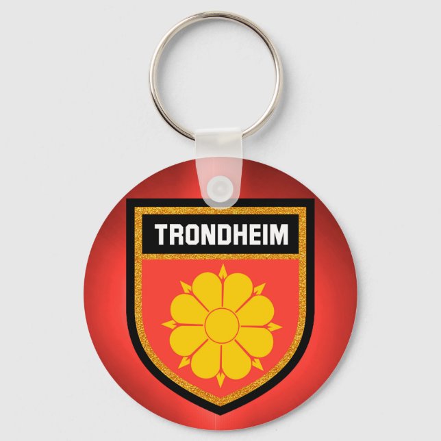 Trondheim-Flagge Schlüsselanhänger (Vorderseite)