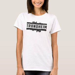 Trondheim Norwegen City Skyline Cityscape Trip Ges T-Shirt