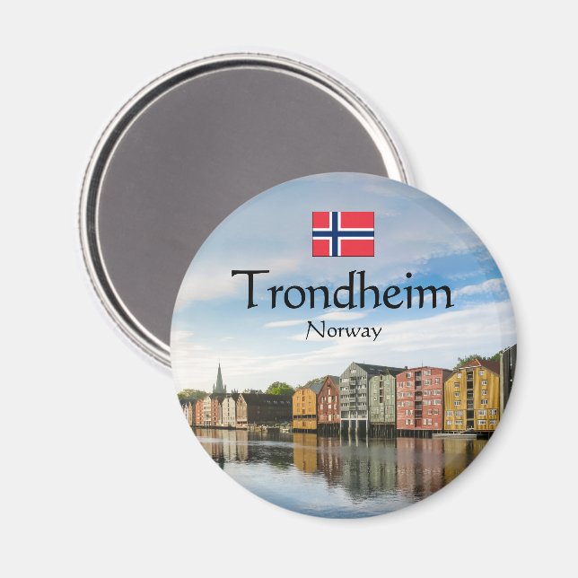 Trondheim Norwegen Magnet (Vorderseite/Rückseite)