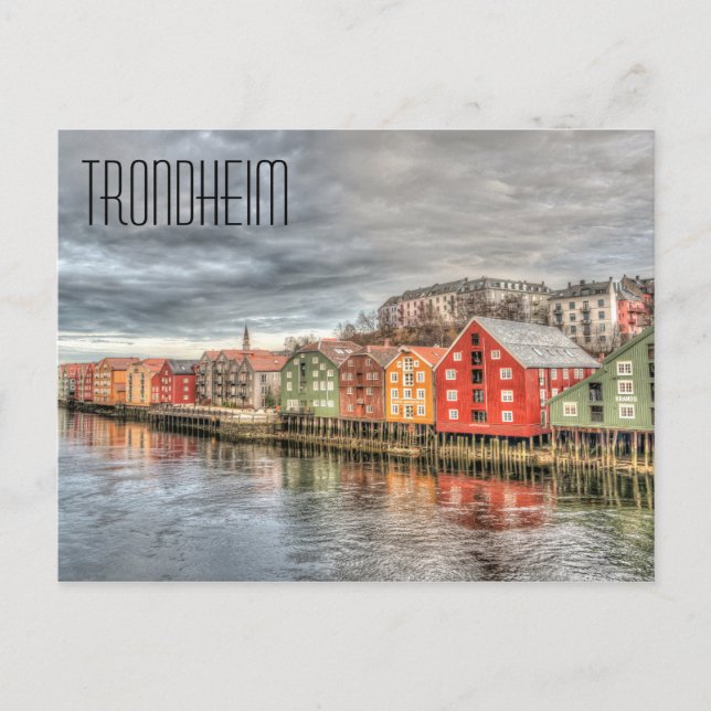 Trondheim Norwegen Postkarte (Vorderseite)