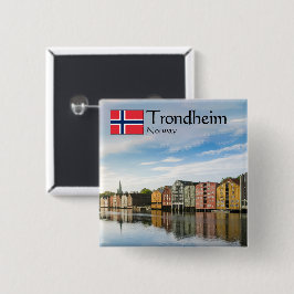Trondheim Norwegen Souvenir Button