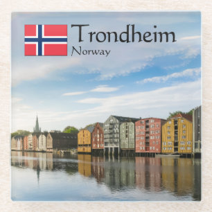 Trondheim Norwegen Souvenir Glasuntersetzer