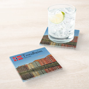 Trondheim Norwegen Souvenir Glasuntersetzer
