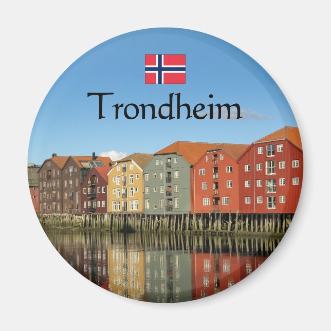 Trondheim Norwegen Souvenir Magnet (Vorne)