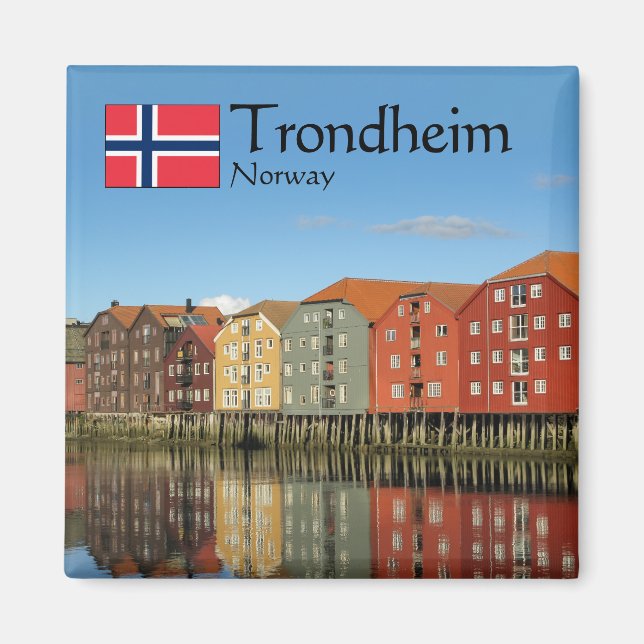 Trondheim Norwegen Souvenir Magnet (Vorne)