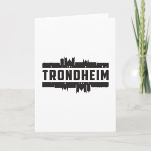 Trondheim Norwegen Stadt Skyline Stadtbild Reise G Karte
