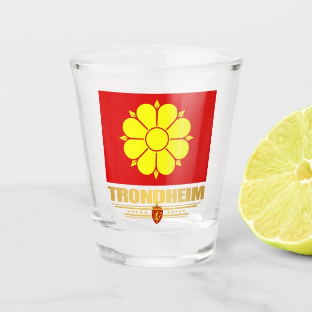 Trondheim Schnapsglas (Vorderseite)