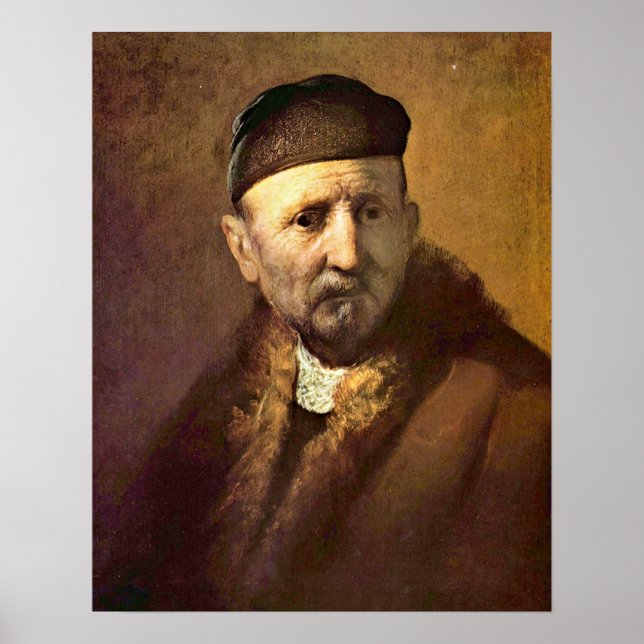 � Tronie � einem alten Mann von Rembrandt Poster (Vorne)