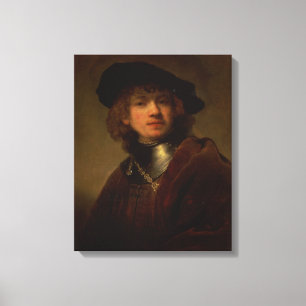 Tronie eines jungen Mannes mit Gorget und Beret Leinwanddruck