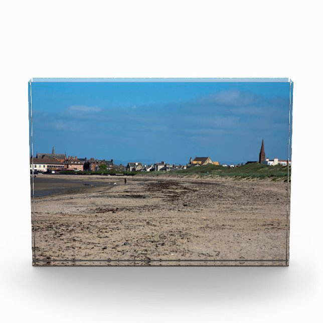 Troon Beach Scotland Postcard Poster Fotoblock (Vorderseite)