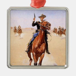 Trooper der Ebenen (Cowboy-Pferdereiter) Ornament Aus Metall