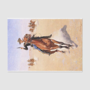 Trooper der Ebenen (Cowboy-Pferdereiter) Seidenpapier