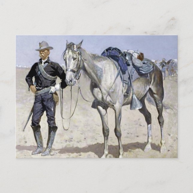 Trooper der Ebenen von Frederic Remington Postkarte (Vorderseite)