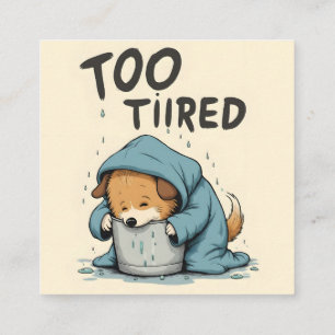 Trop fatigué pour ce PNG, Funny Goose Coffee Desig Quadratische Visitenkarte