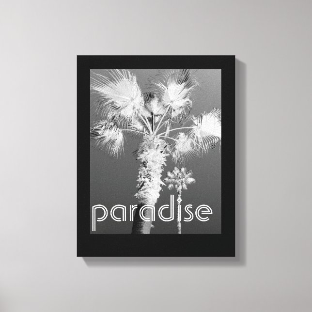 Tropen gedehnte Leinwand Wand Kunst Palmen Foto (Vorderseite)