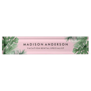 Tropen-Schreibtisch-Namensschild Namensplakette