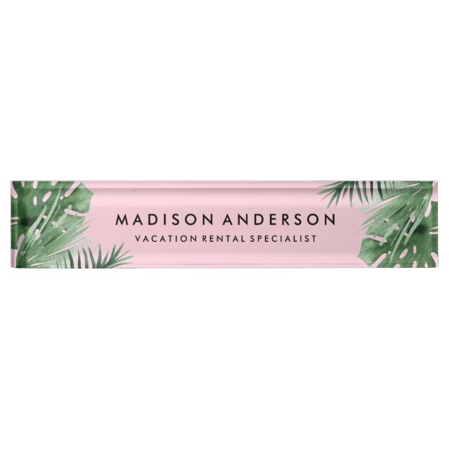 Tropen-Schreibtisch-Namensschild Namensplakette (Vorderseite)