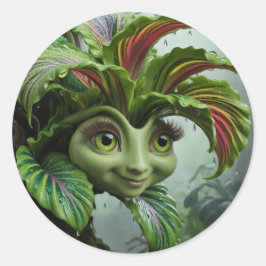 Tropenaufkleber Runder Aufkleber