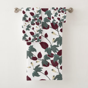 Tropenblaues Hibiskus Badetuch Set