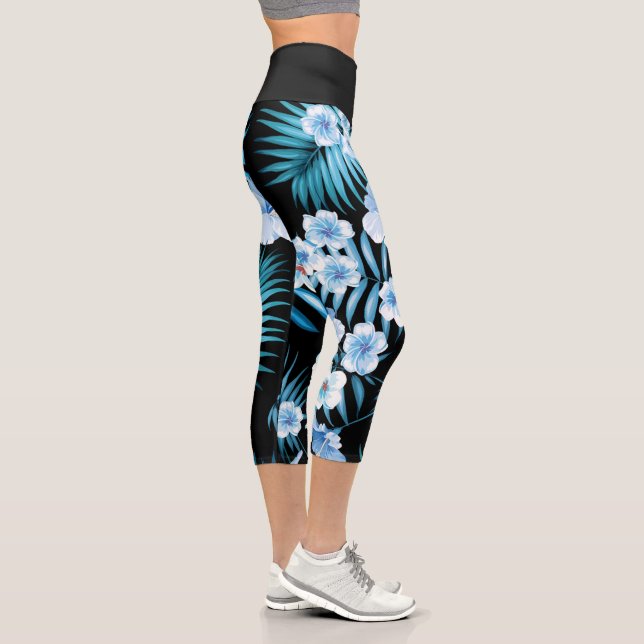 Tropenblume Hochgebirgspflanze Capri Leggings (Rechts)