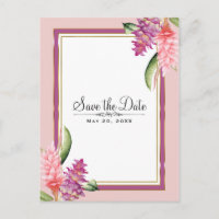 Tropenblumenorchid Lila rosa Save the Date