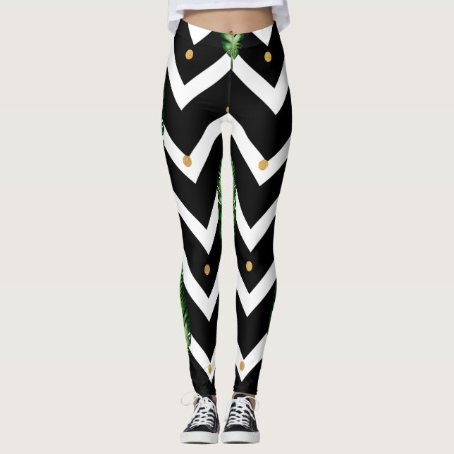 Tropenblumenweine Leggings (Vorderseite)