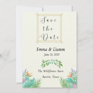 Tropenblüten Save the Date Einladung