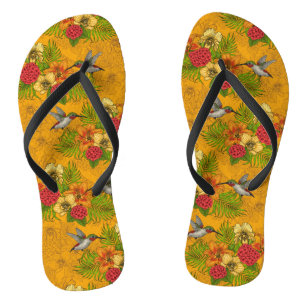 Tropenbuket und Kolibris 2 Flip Flops