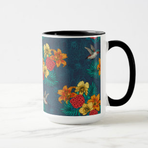 Tropenbuket und Kolibris Tasse