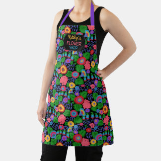 Tropenfarben Blume Muster Custom Floral Schürze