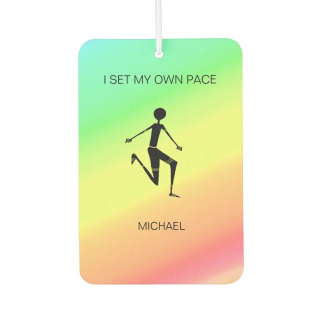 Tropenfarben und Phantastische Silhouette Athlete Autolufterfrischer (Vorderseite)