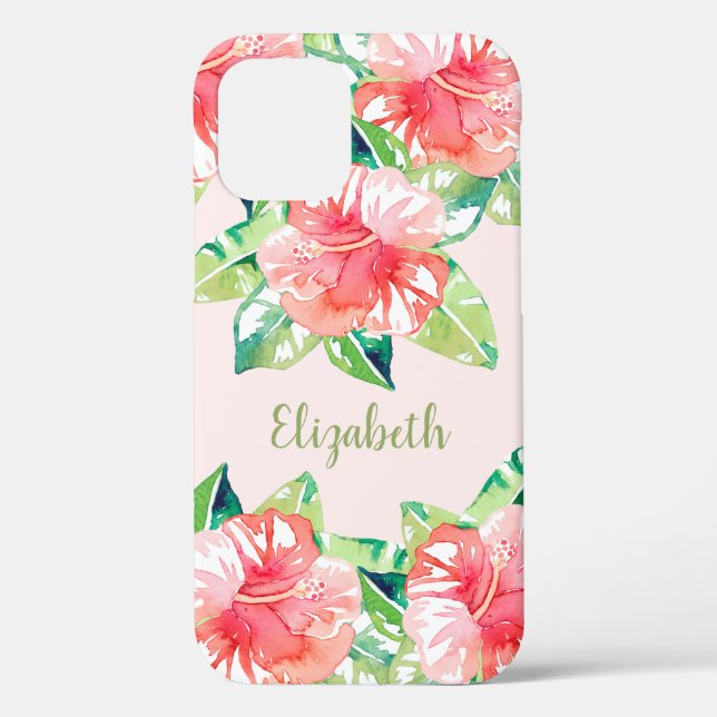Tropenfarbene Blüten Case-Mate iPhone Hülle (Rückseite)