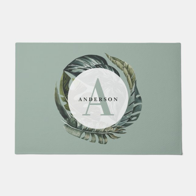 Tropenfarbene Wohngestaltung Fußmatte (Vorderseite)