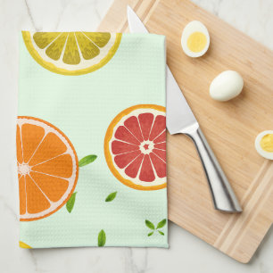 Tropenfarbene Zitrusfrüchte SOMMER Orangenlemon Sl Geschirrtuch