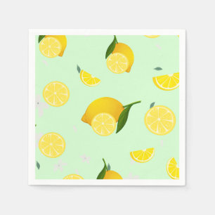 Tropenfarbene Zitrusfrüchte SOMMER Orangenlemon Sl Serviette