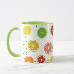 Tropenfarbene Zitrusfrüchte SOMMER Orangenlemon Sl Tasse